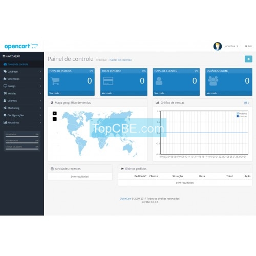 OpenCart官方葡萄语牙巴西语言包 Tradução OpenCart para Português Brasil - Oficial