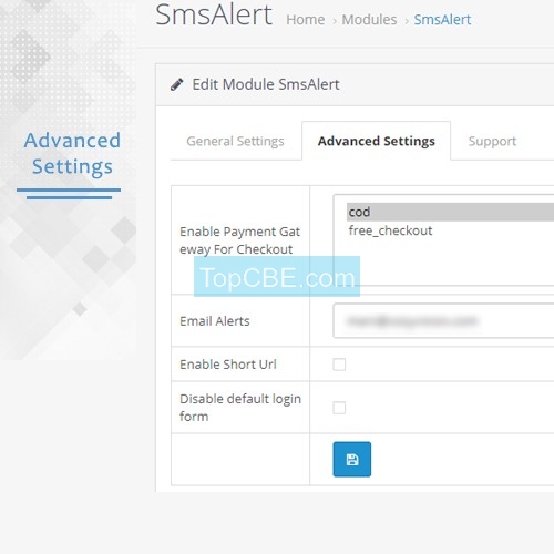 TCBE 跨境电商 Opencart SMS 短信提醒