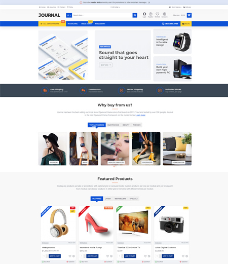 Journal - 高级 Opencart 主题框架