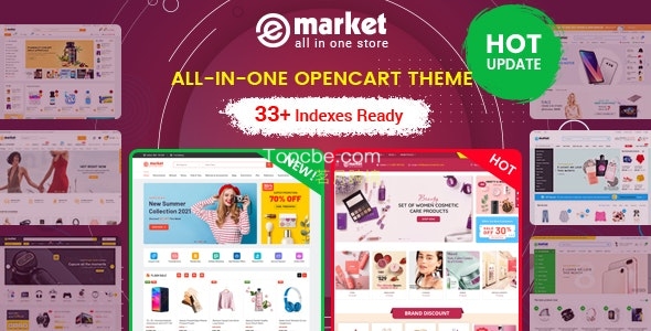 Opencart eMarket 模版主题多用途